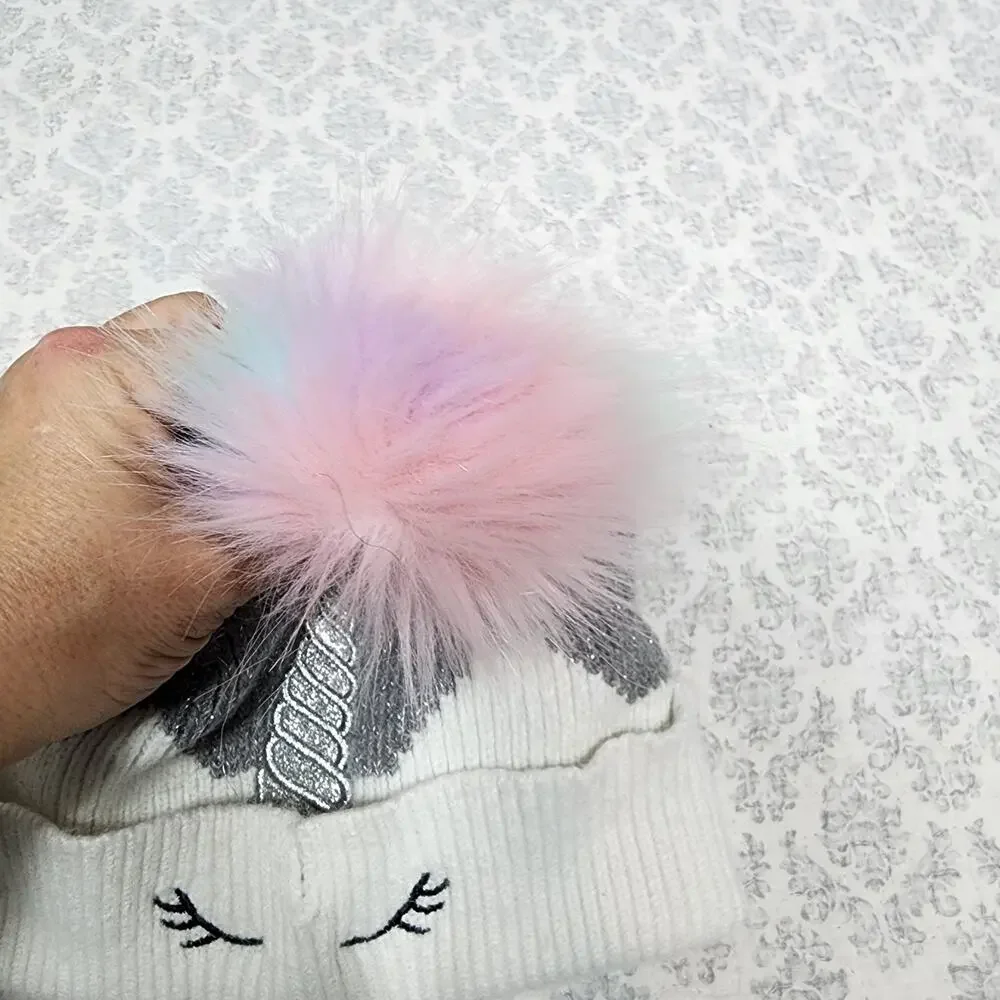 Kids Unicorn Rainbow Winter Hat